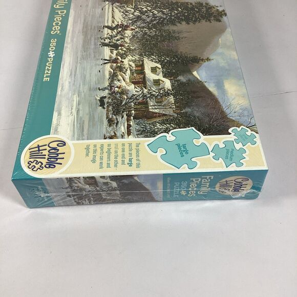 Cobble Hill Next Goal Wins 350 Piece Jigsaw Puzzle DR Laird Ice Hockey Pond New - Picture 6 of 9